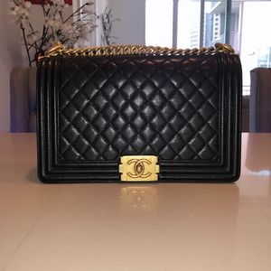 Chanel Boy Le New Medium W/ Gold Hardware